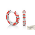 Lauren G. Adams Daisy Love Huggie Earrings (Hot Red)